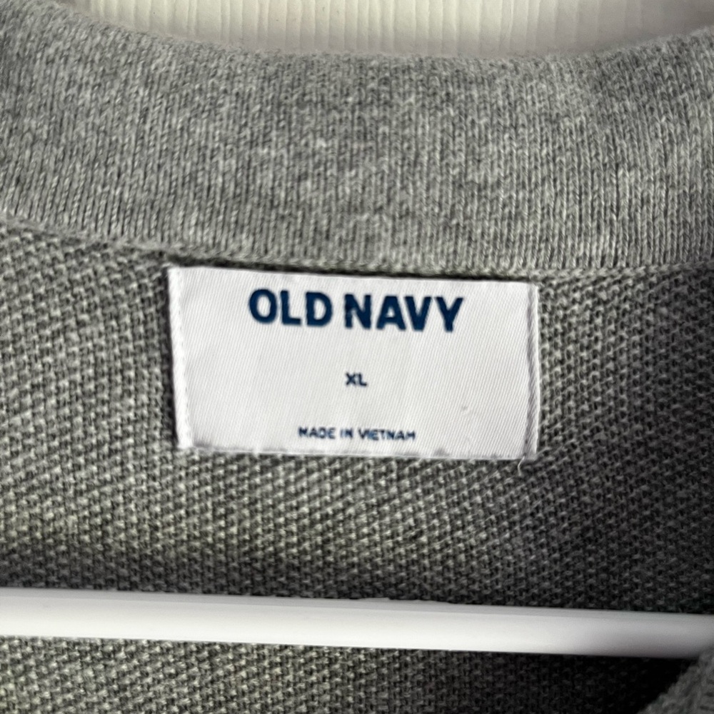 Old Navy tipped collar polo sweater gray men’s size XL - Picture 8 of 15